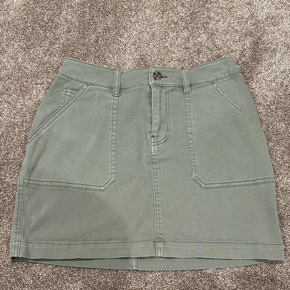 Faherty Green Midi Skirt